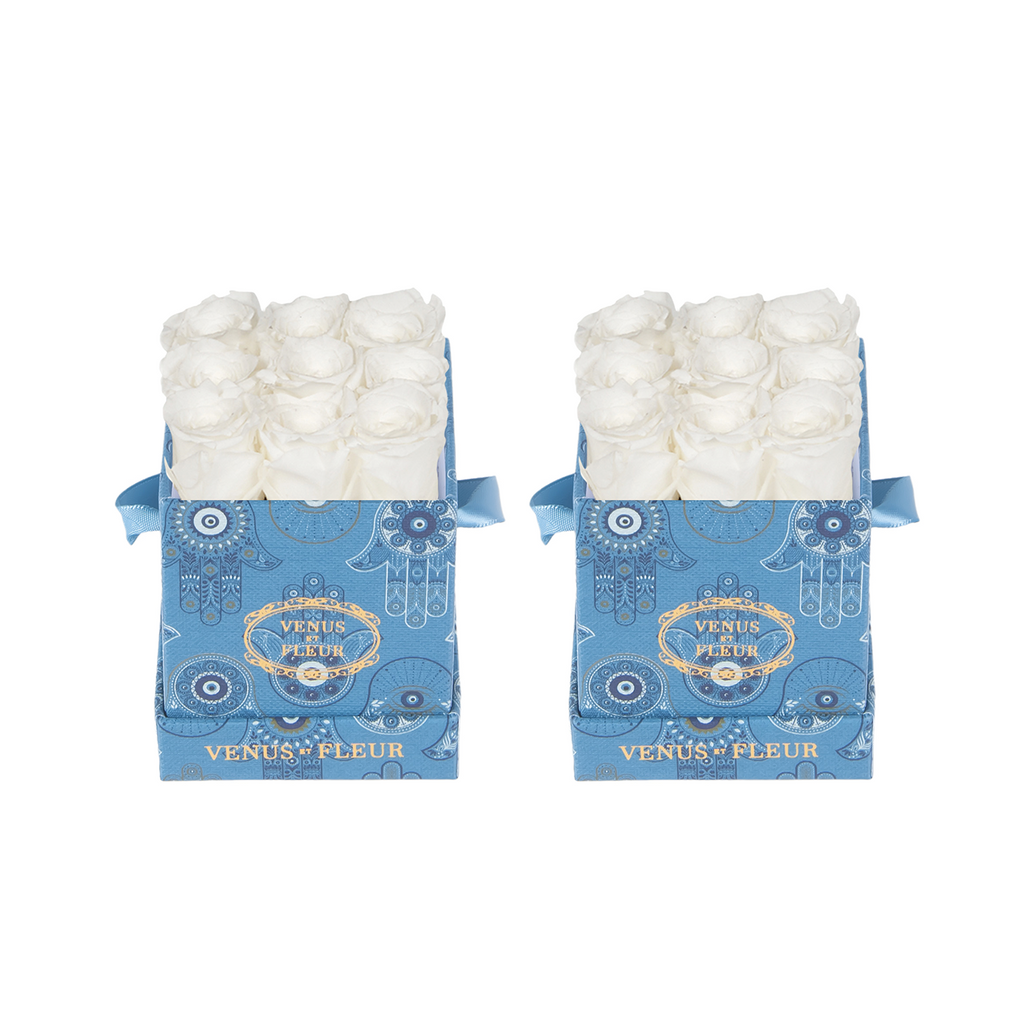 Le Mini Square, Evil Eye, Pure White, Pack of 2 Minis, Venus et Fleur