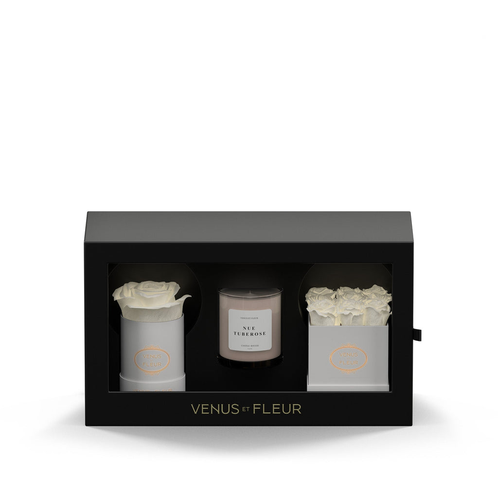 The Classic Bundle, White Classic, Pure White, Nue Tuberose, 3.75 × 10 × 5.75 inches, Venus et Fleur