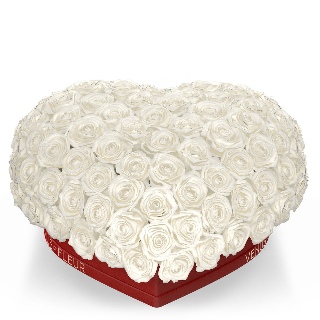 Le Plein Heart, Red Suede, Pure White, 104 Eternity Roses, Venus et Fleur