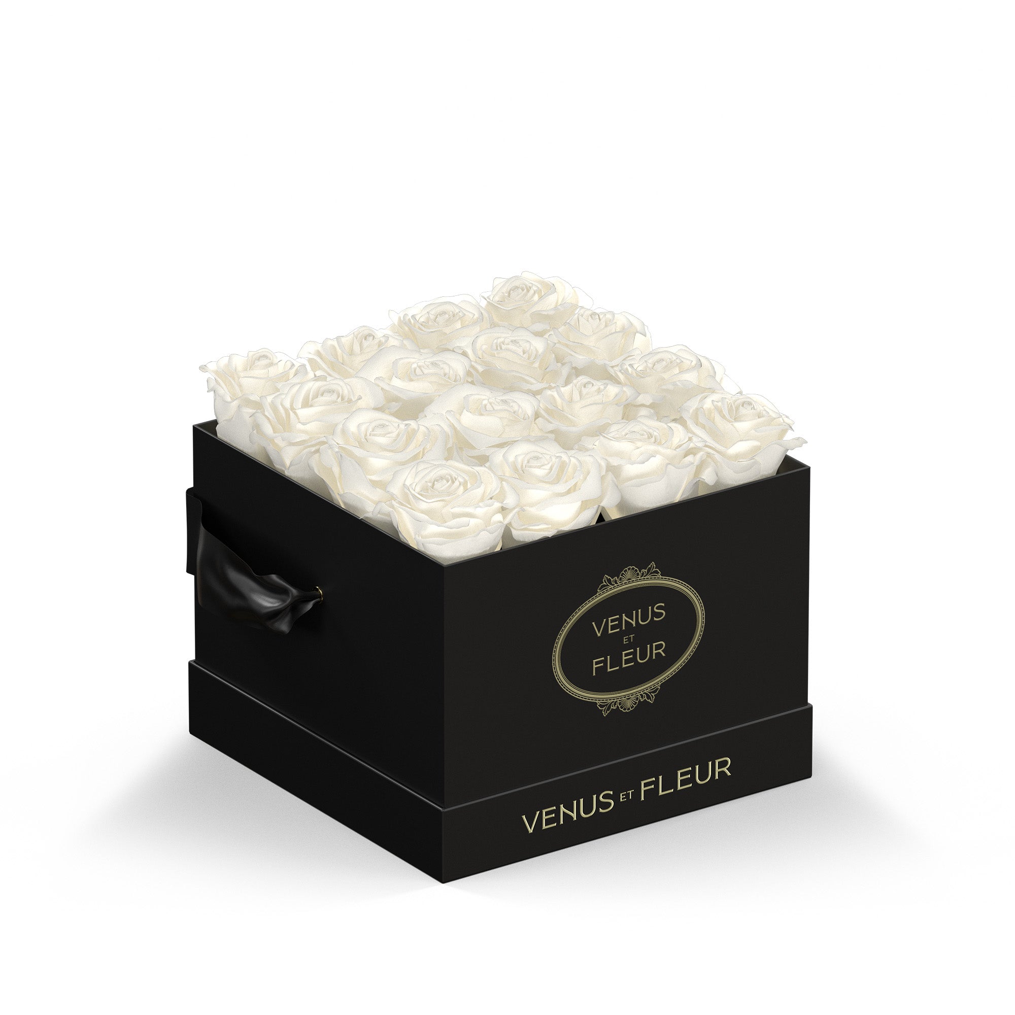 Venus at Fleur ￼ Medium forever roses gift box ￼black white outlet